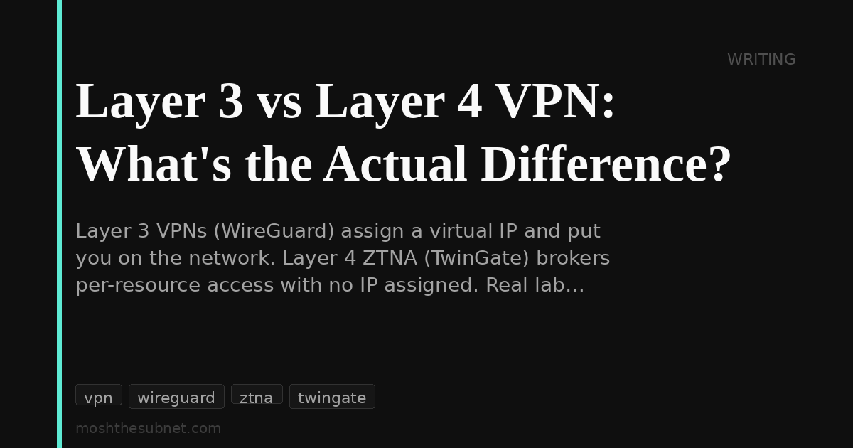 Layer 3 vs Layer 4 VPN: What's the Actual Difference?